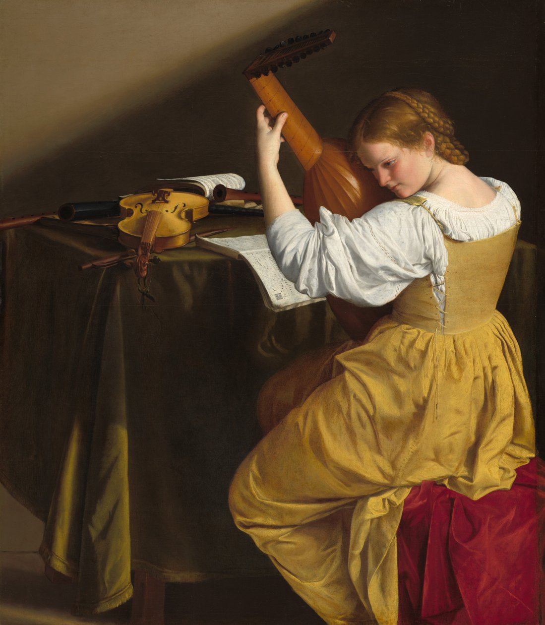 Luutun soittaja tekijältä Orazio Gentileschi