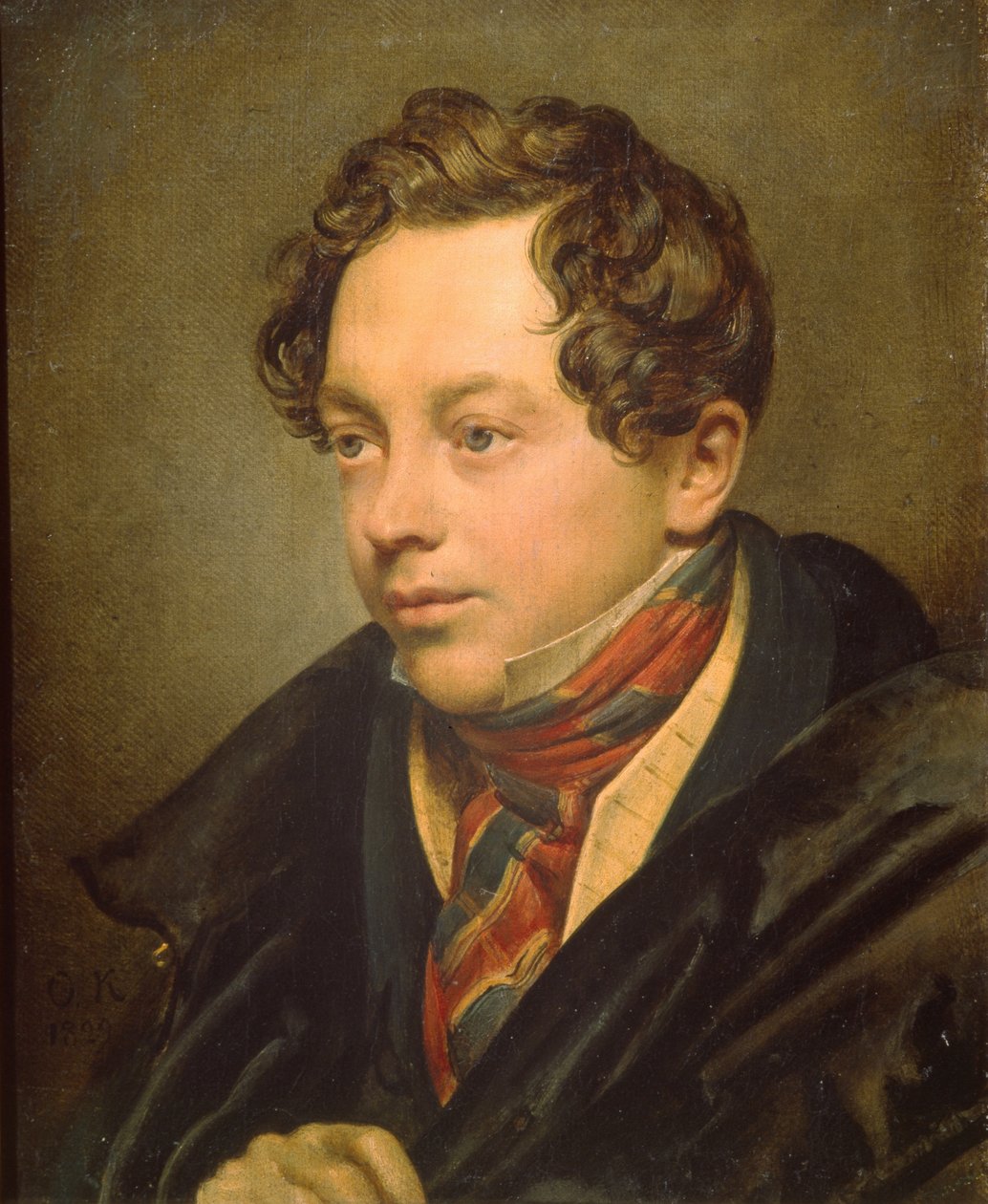 Taiteilija Pjotr Basinin muotokuva 1794-1881, 1829 tekijältä Orest Adamovich Kiprensky