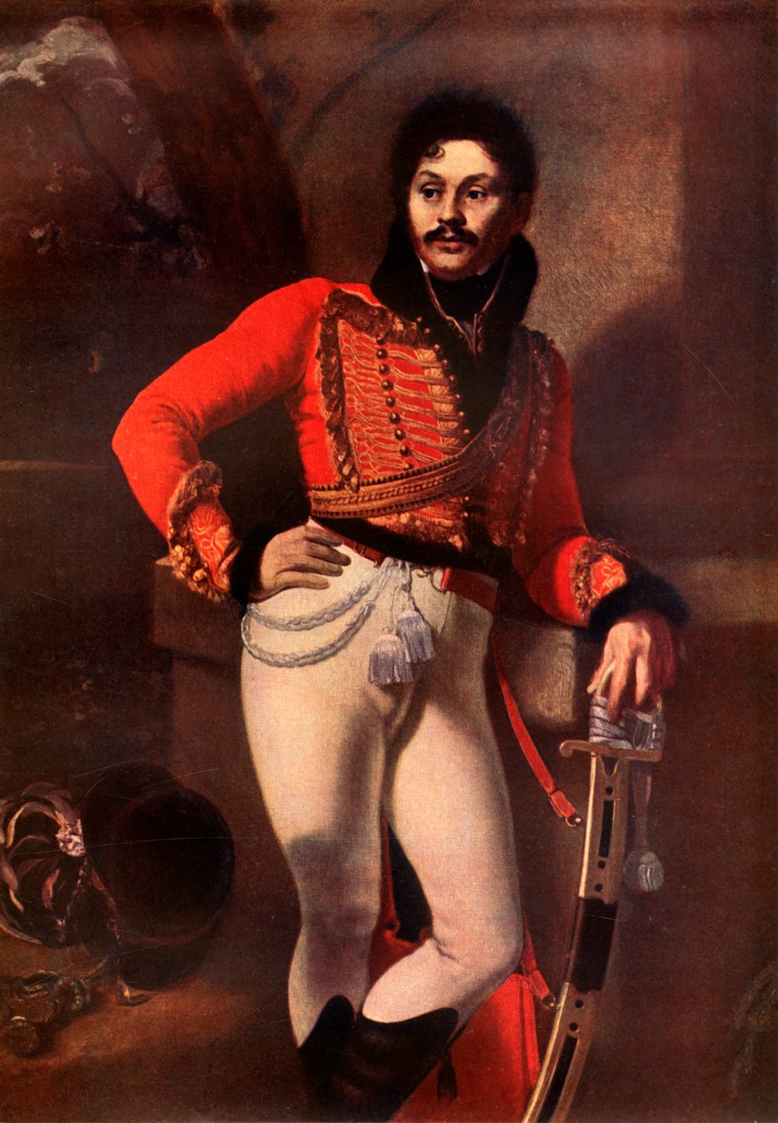 Denis Davydovin muotokuva, c1811, 1939. tekijältä Orest Adamovich Kiprensky