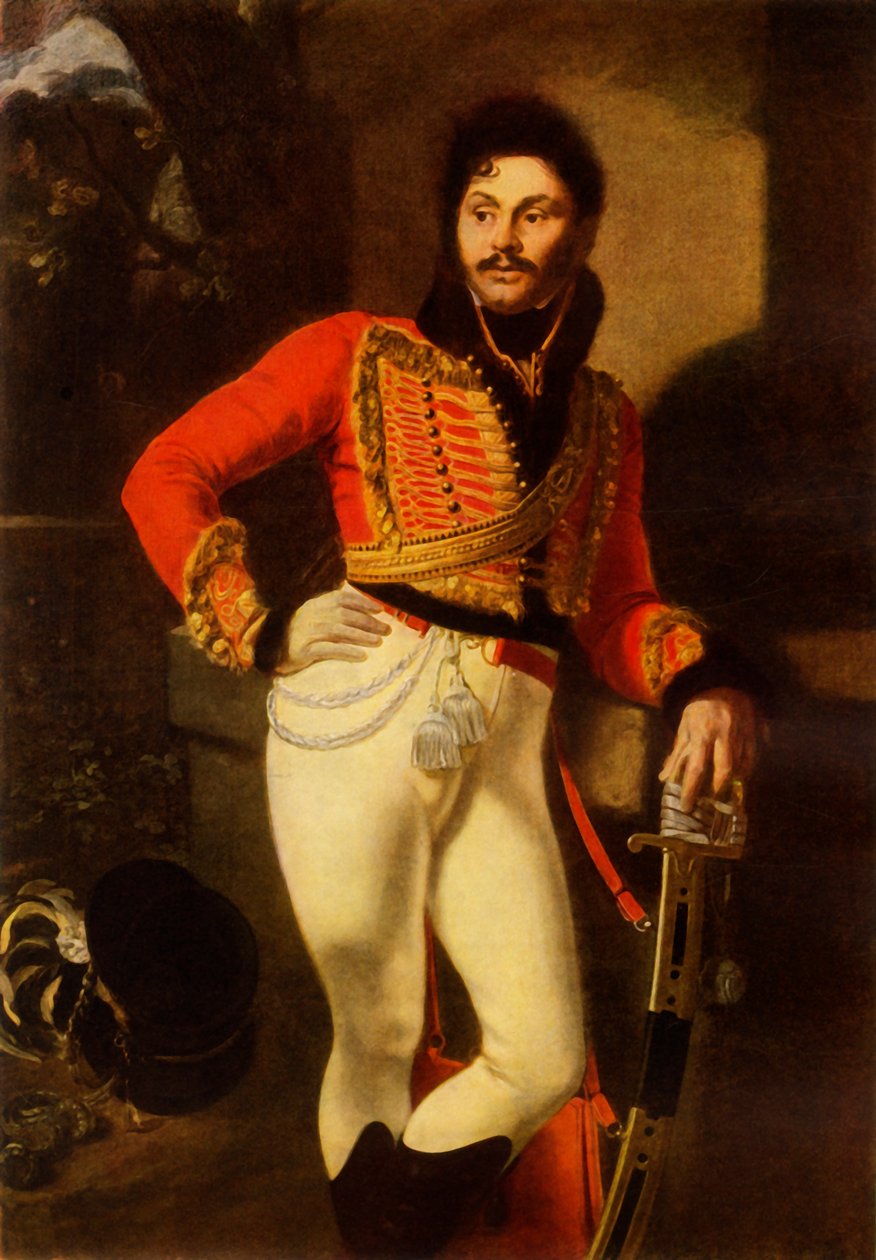 Evgraf Vladimirovich Davydovin muotokuva, 1822, 1965. tekijältä Orest Adamovich Kiprensky