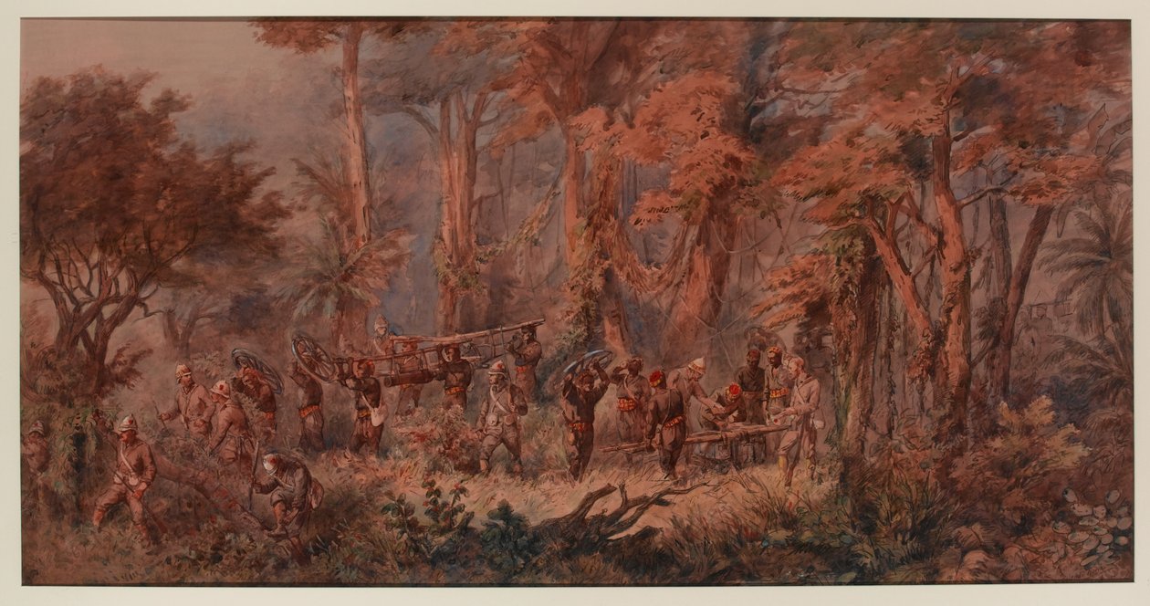"Laivastoprikaati marssii Mansuhiin?", 1873 tekijältä Orlando Norie