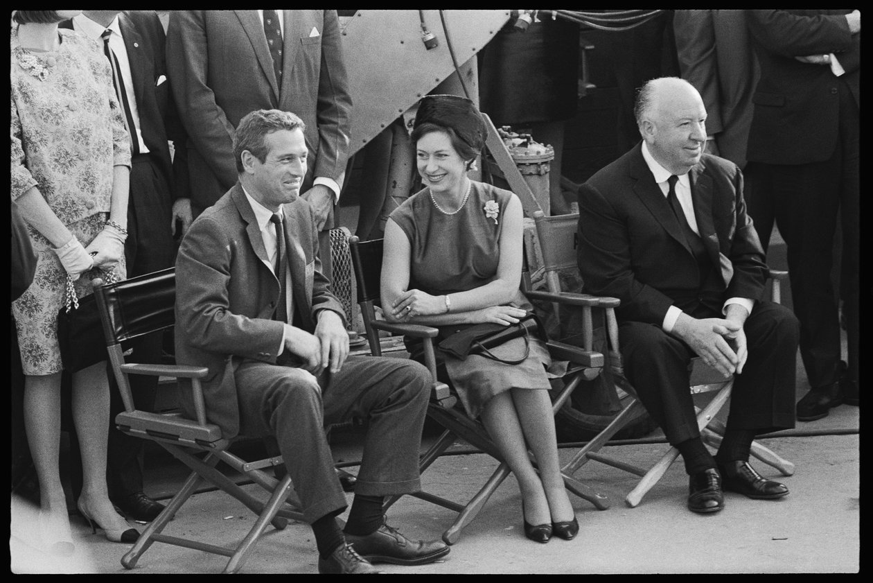 Paul Newman, prinsessa Margaret ja Alfred Hitchcock "Torn Curtain" -elokuvan kuvauksissa tekijältä Orlando Suero