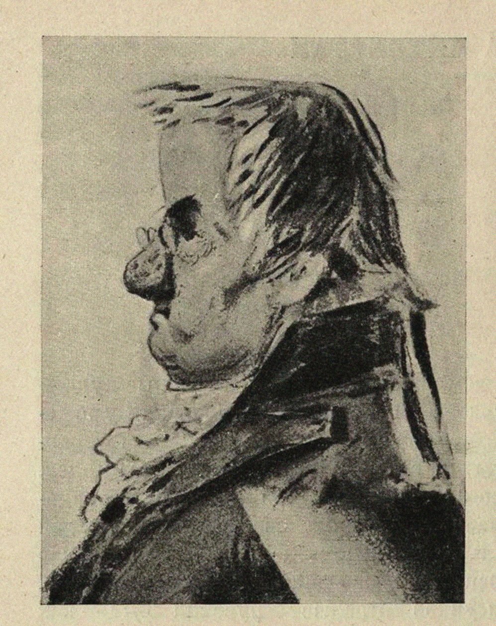 Muotokuva karikatyyri arkkitehti Giacomo Quarenghista 1744-1817, 1810-luku. tekijältä Orlowski