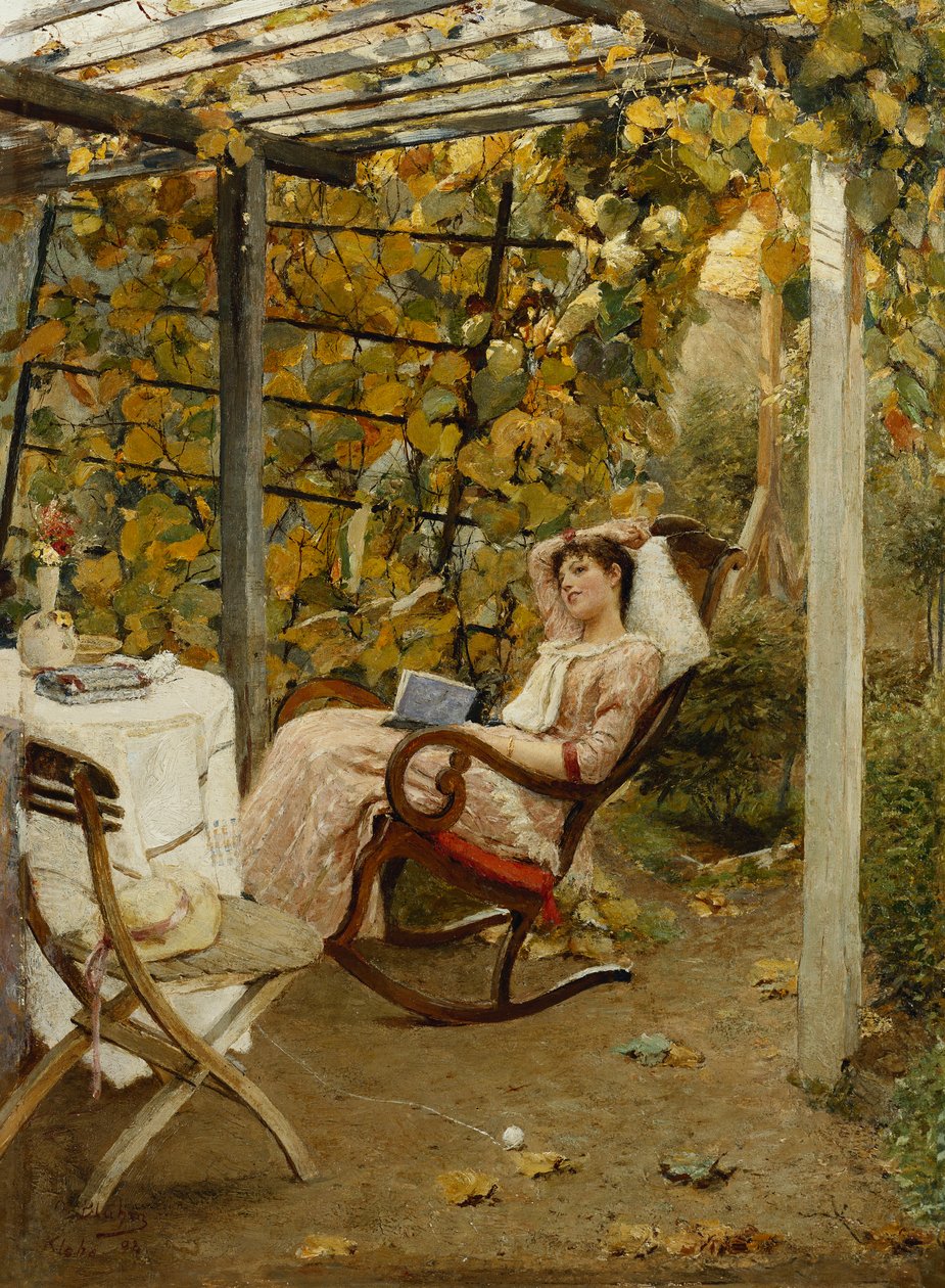 Pergolassa, 1894 tekijältä Oscar Bluhm