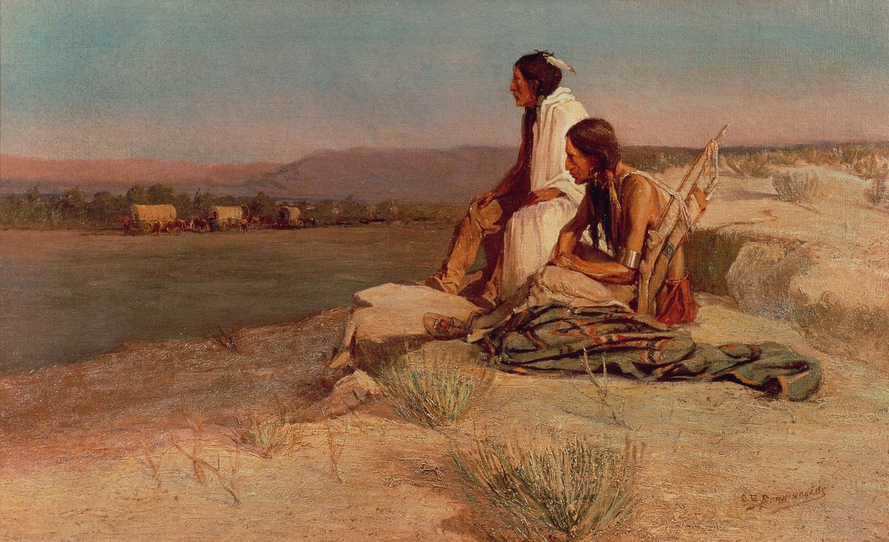 Assistindo o vagão de trem (óleo sobre tela) finlandês tekijältä Oscar Edward Berninghaus