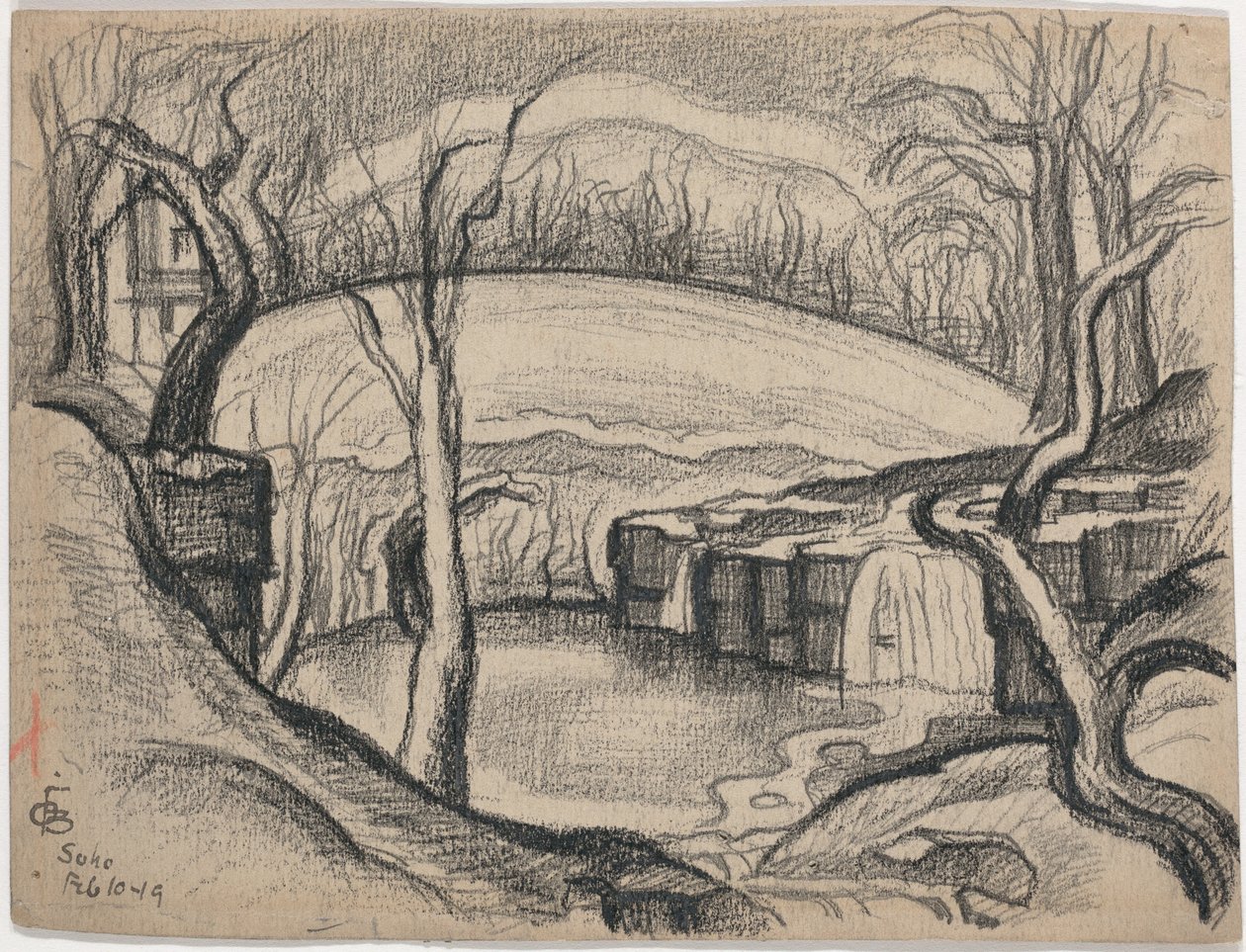 Soho (recto)finlandez tekijältä Oscar F. Bluemner