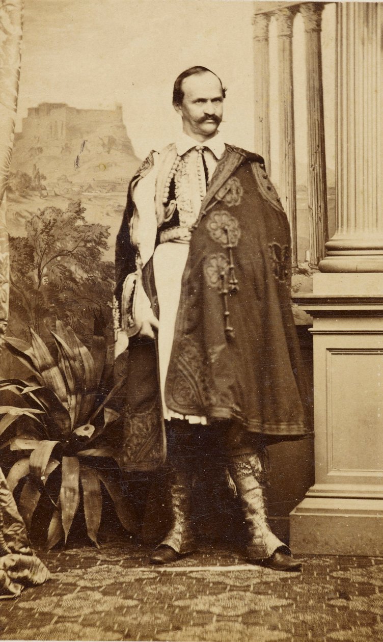Kreikan kuninkaan Otto I:n muotokuva, noin 1863. tekijältä Oscar Kramer