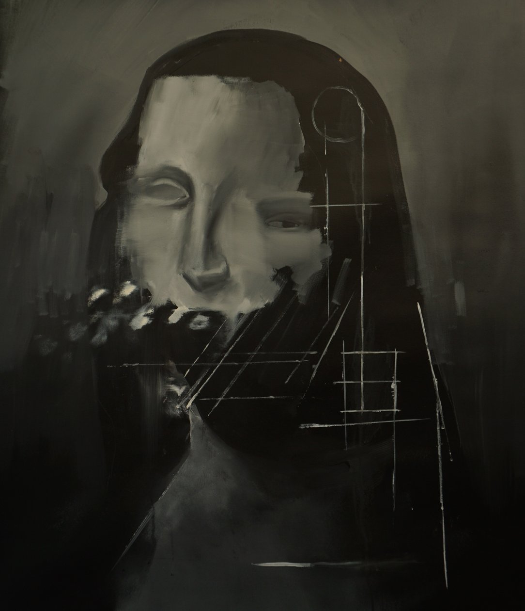 Gioconda, 2023 (akryyli ja öljy kankaalle) tekijältä Oscar Nin