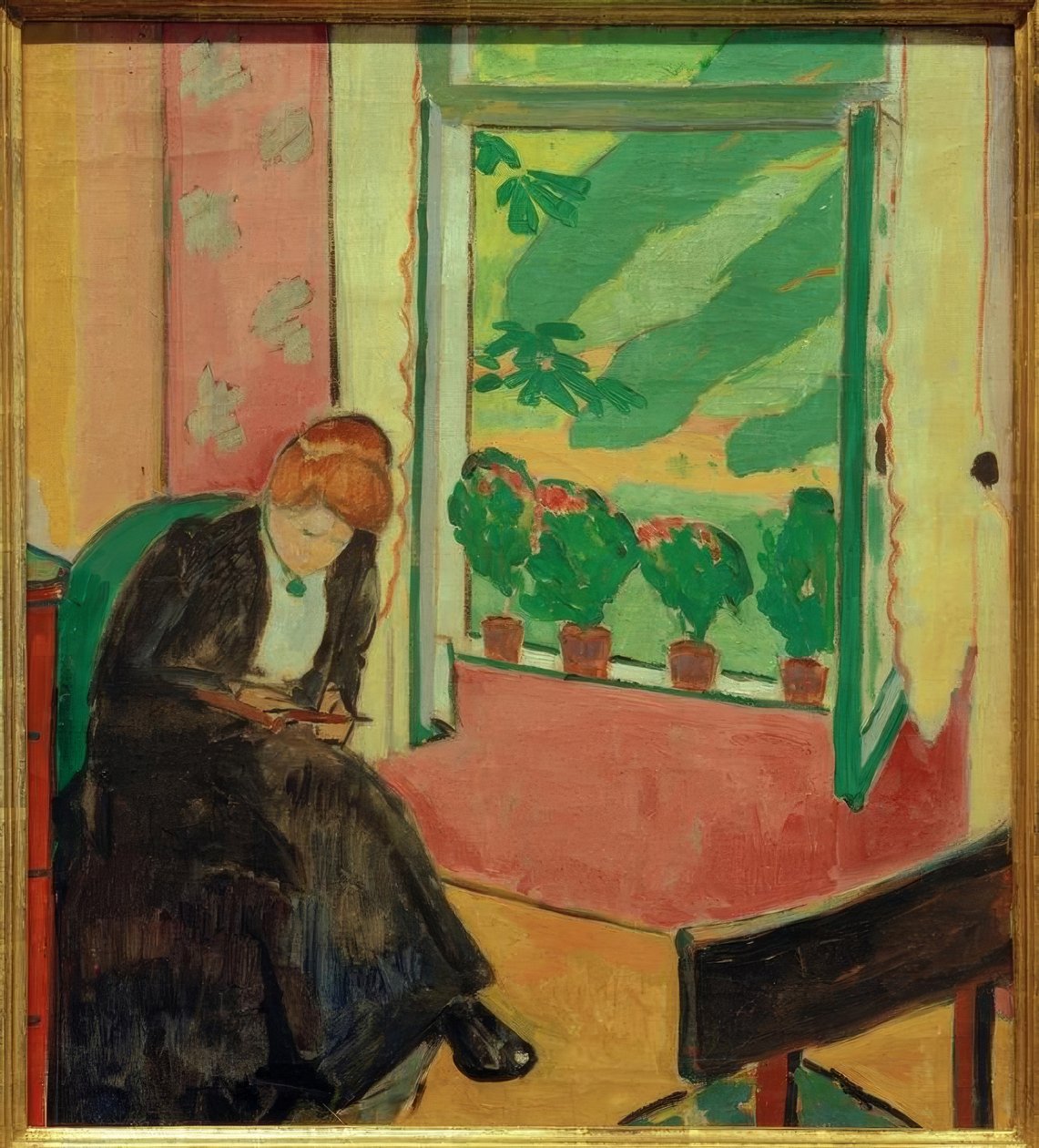Schwarze Frau am Fenster (Marg Moll) tekijältä Oskar Moll