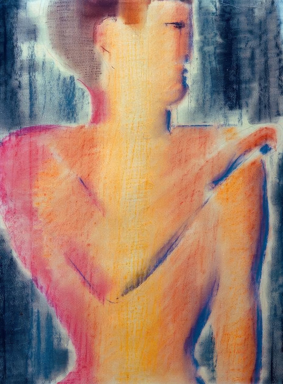 Männliche Figur nach rechts tekijältä Oskar Schlemmer