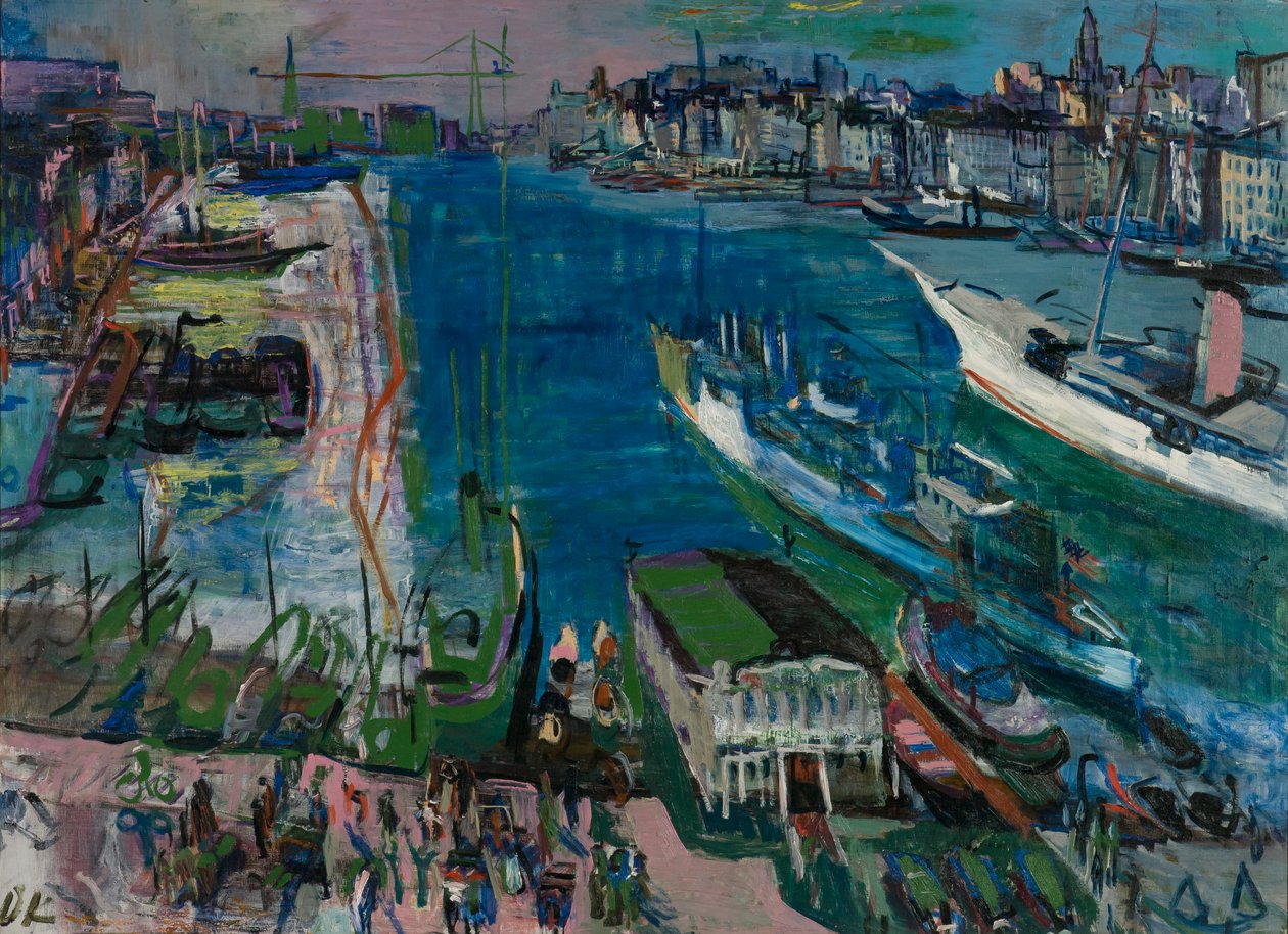 Marseillen satama II tekijältä Oskar Kokoschka
