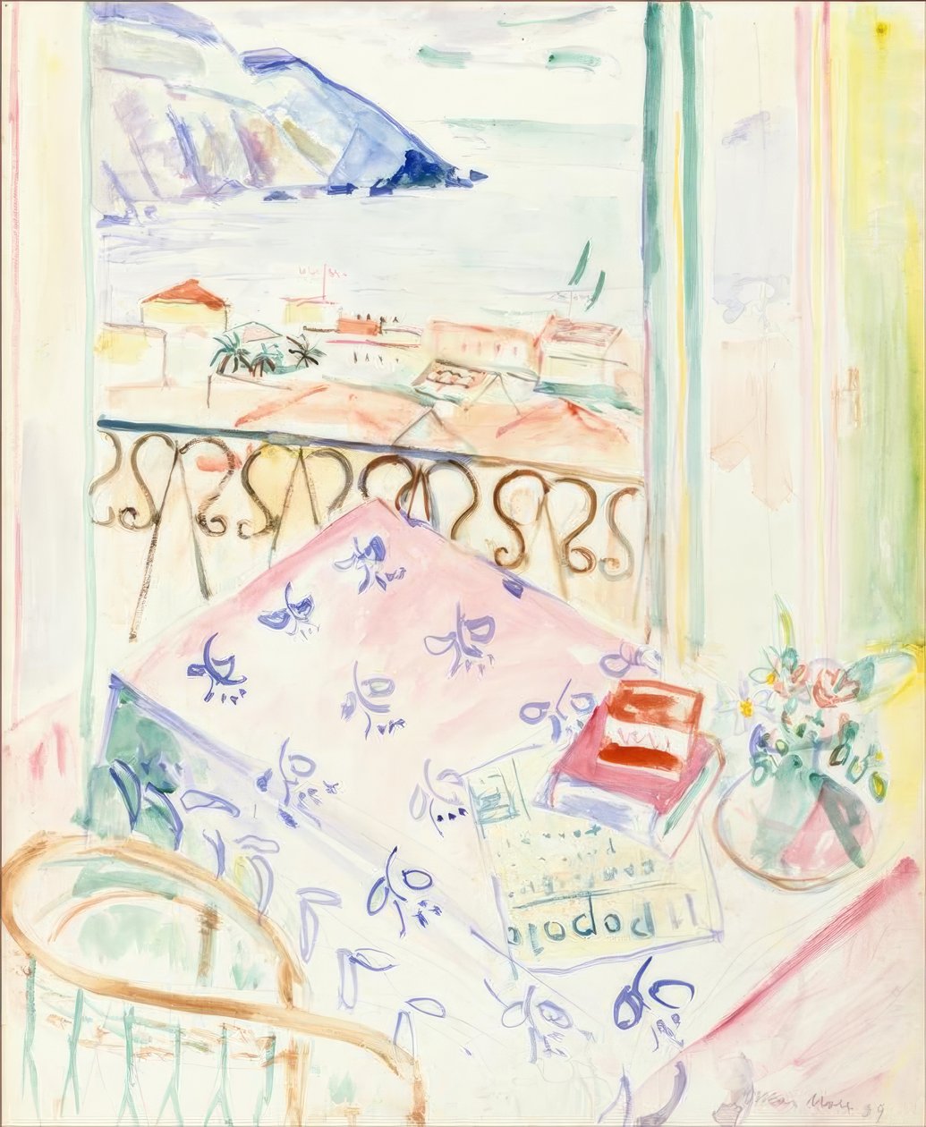 Balkonzimmer mit Blick auf Positano tekijältä Oskar Moll