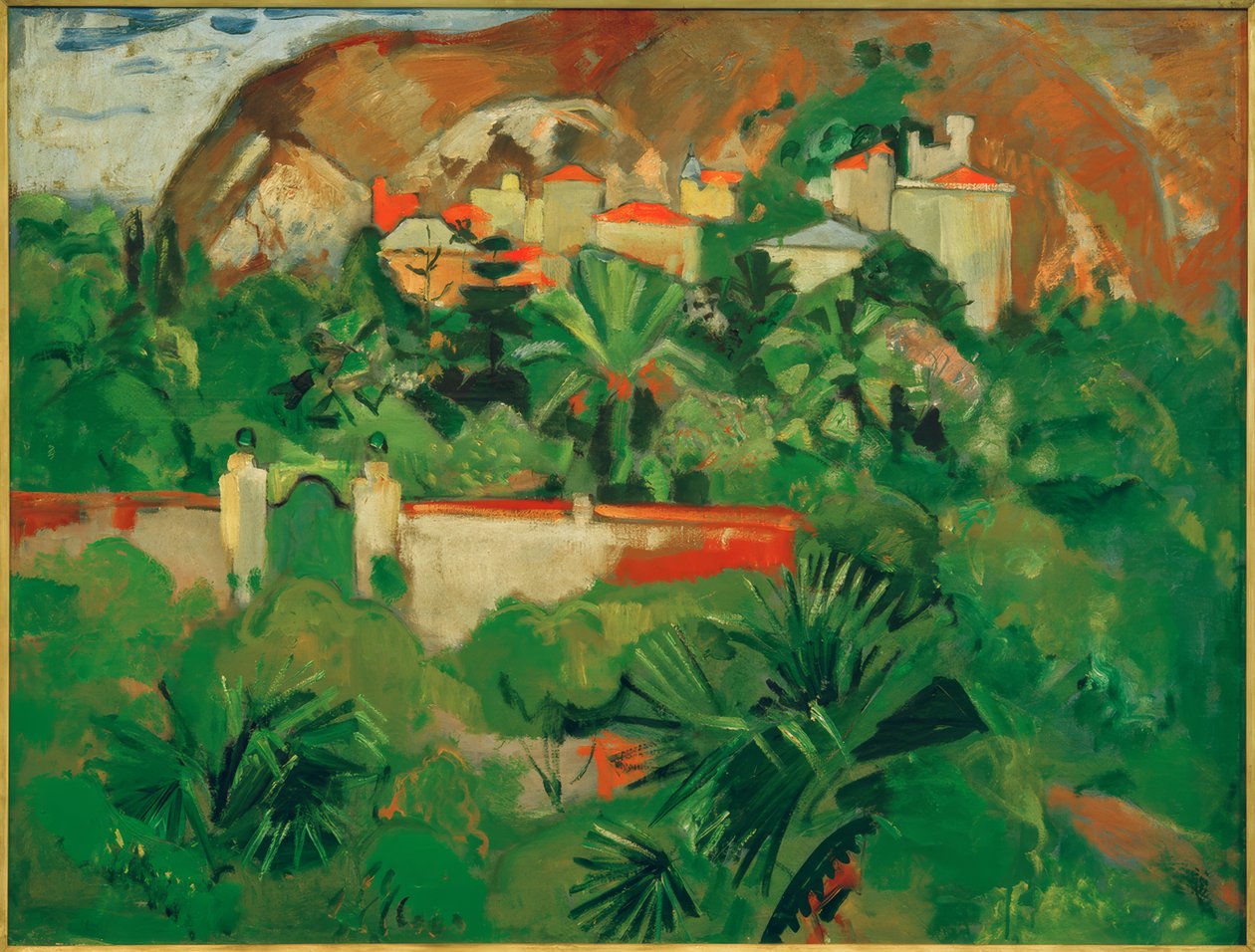 Italialainen maisema portilla, Levanto tekijältä Oskar Moll