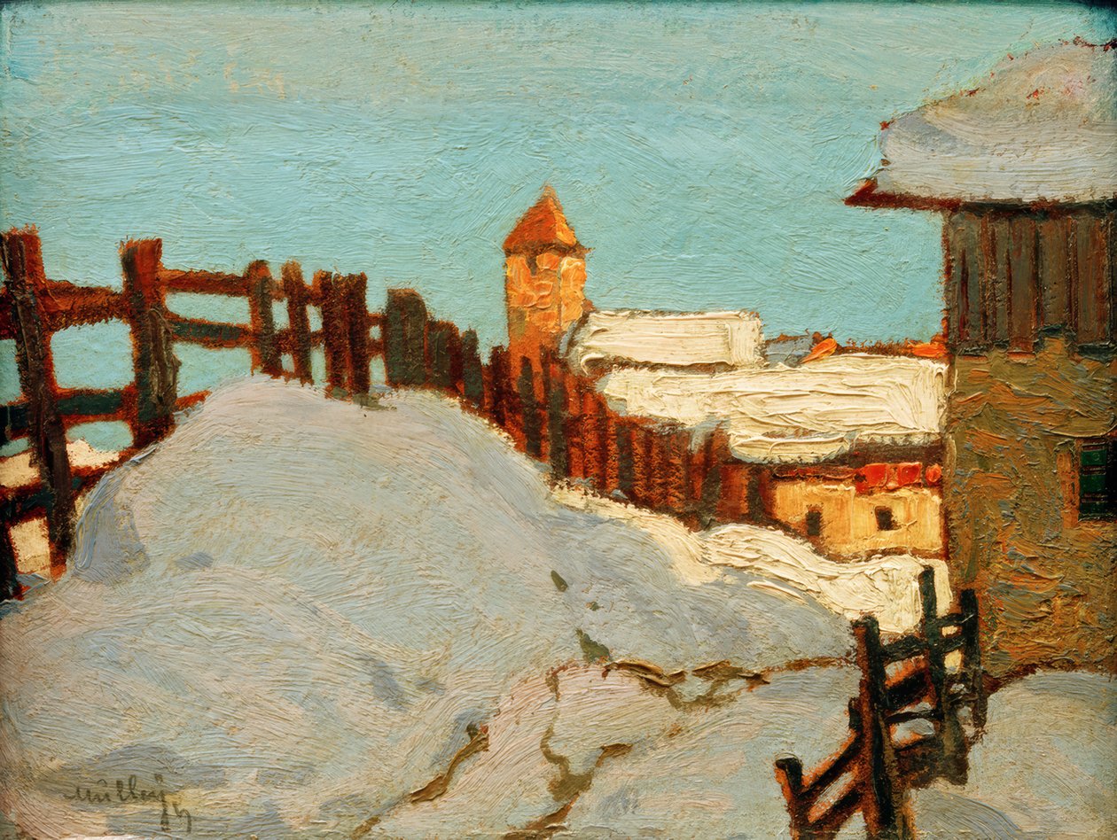 Dorf im Winter tekijältä Oskar Mulley