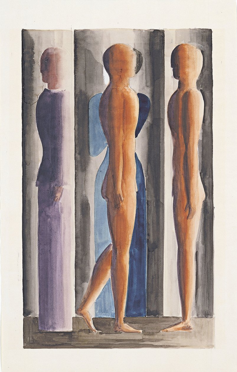 Muodostus. Kolmiosio, 1926 tekijältä Oskar Schlemmer