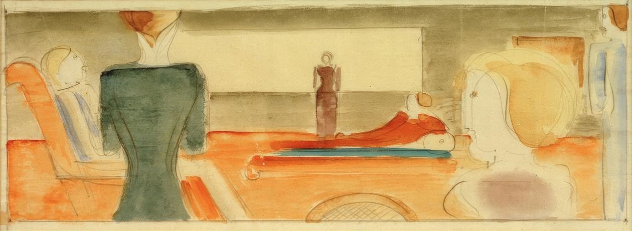 Interieur mit sechs Kuva I tekijältä Oskar Schlemmer