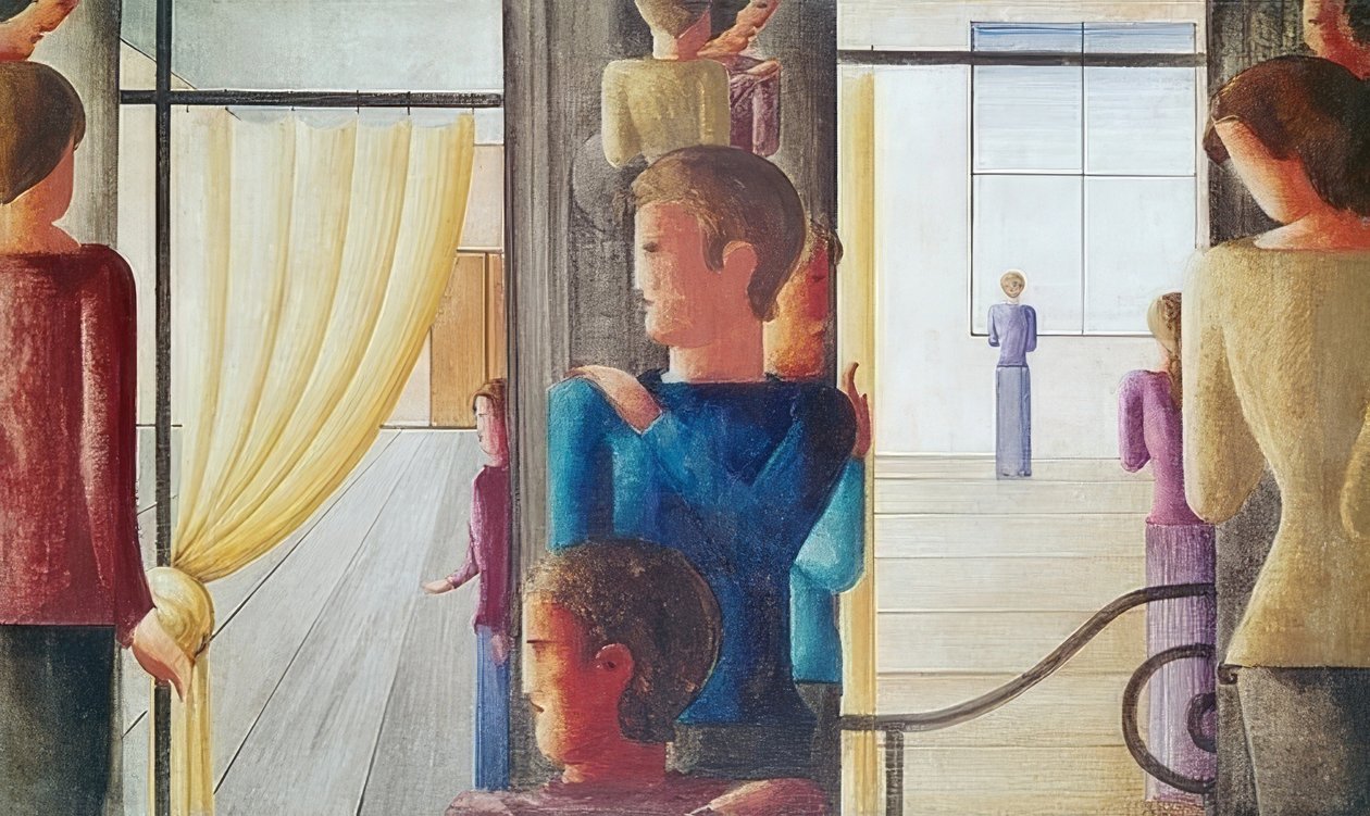Ryhmä kaksitoista sisätilojen kanssa. 1930 tekijältä Oskar Schlemmer