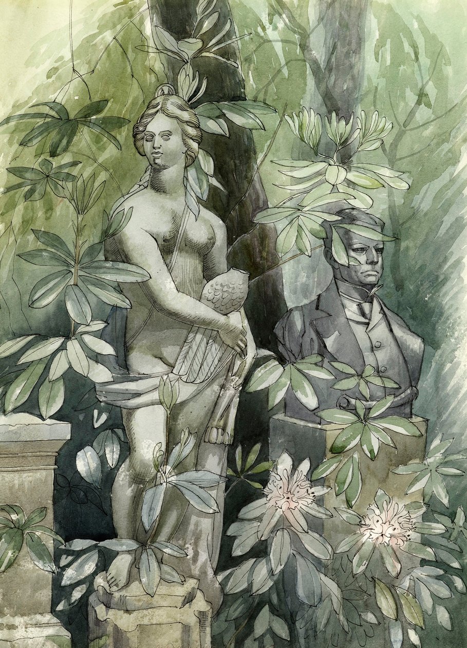 Diana ja valtiomies, n. 1960 (wc paperilla) tekijältä Osmund Caine