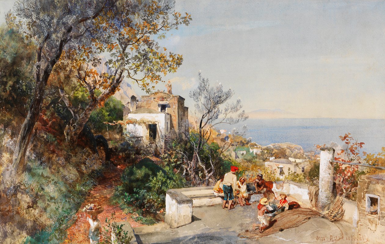 Blick über die Bucht von Neapel tekijältä Oswald Achenbach