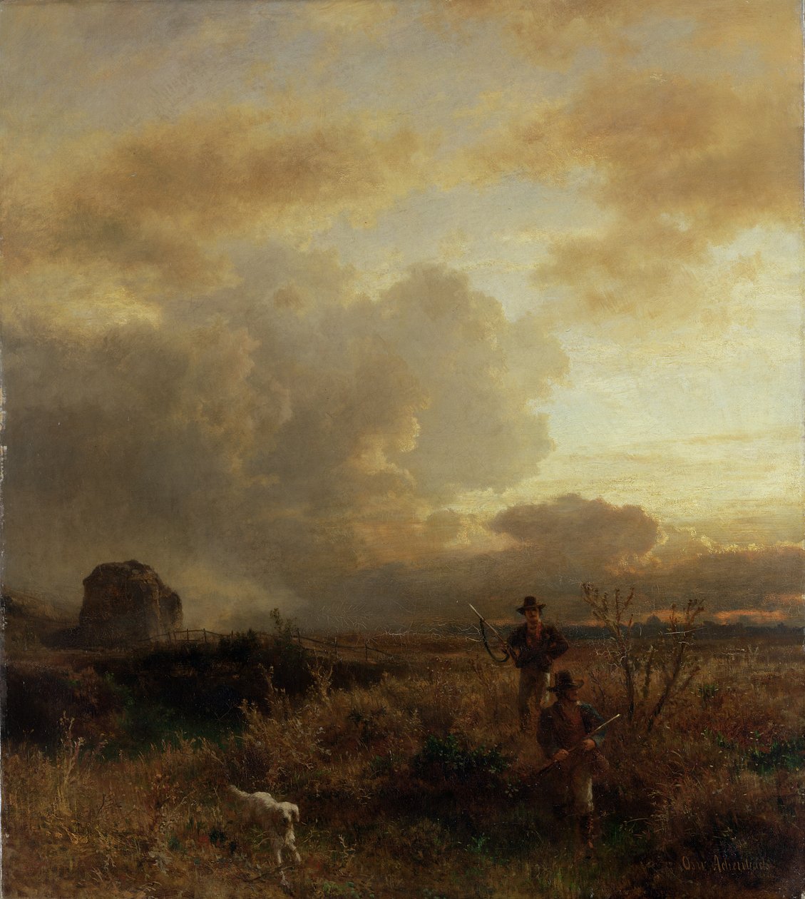 Selvä ukkosmyrsky maaseudulla, 1857 tekijältä Oswald Achenbach