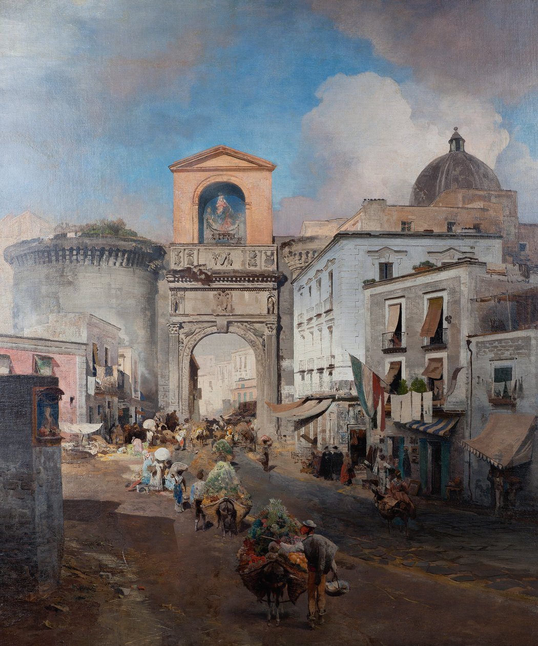 Der Gang zum Markt tekijältä Oswald Achenbach