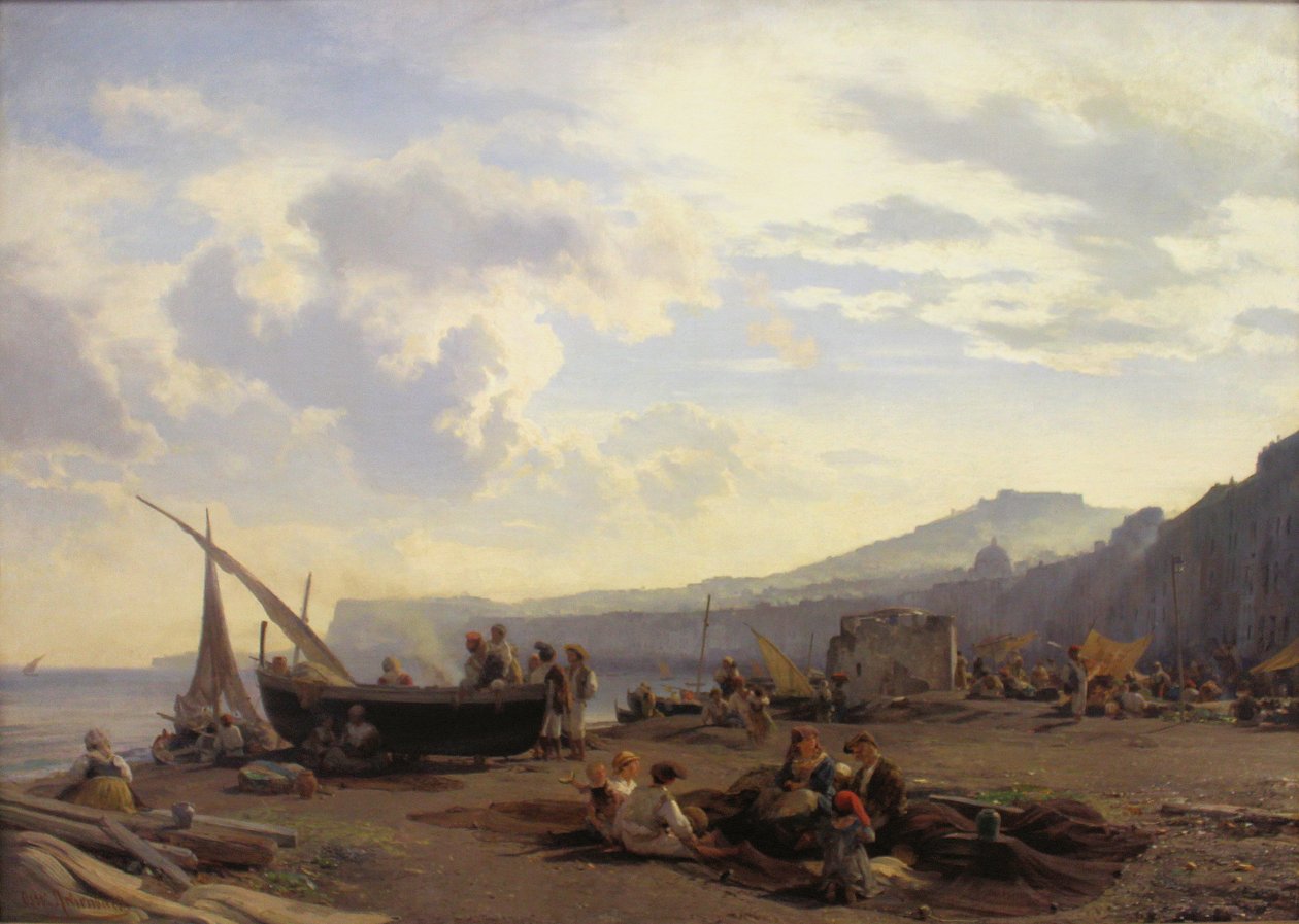 Chemnitz, Taidekokoelmat, Oswald Achenbach, Rantakuvaus tekijältä Oswald Achenbach