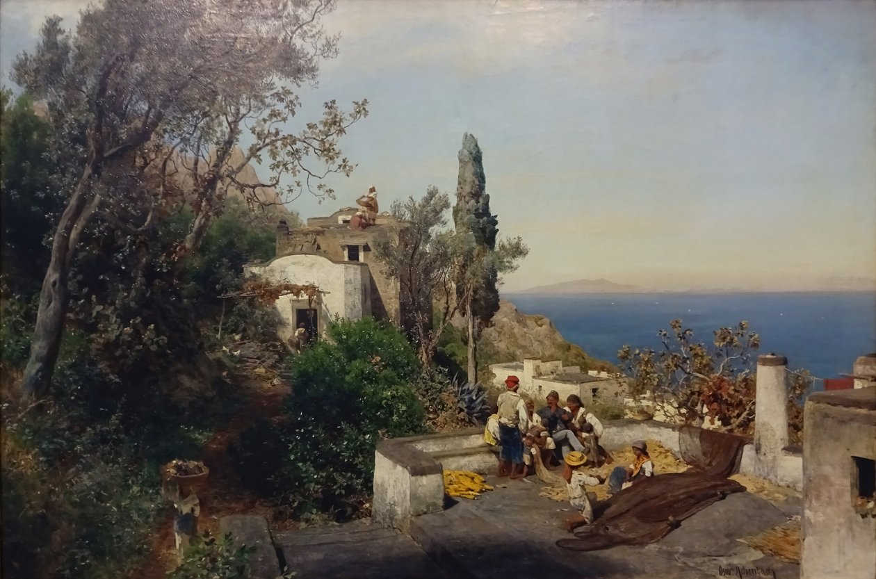 Näkymä Napolinlahdelle tekijältä Oswald Achenbach