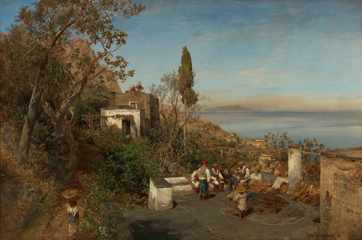 Näkymä Napolinlahdelle tekijältä Oswald Achenbach