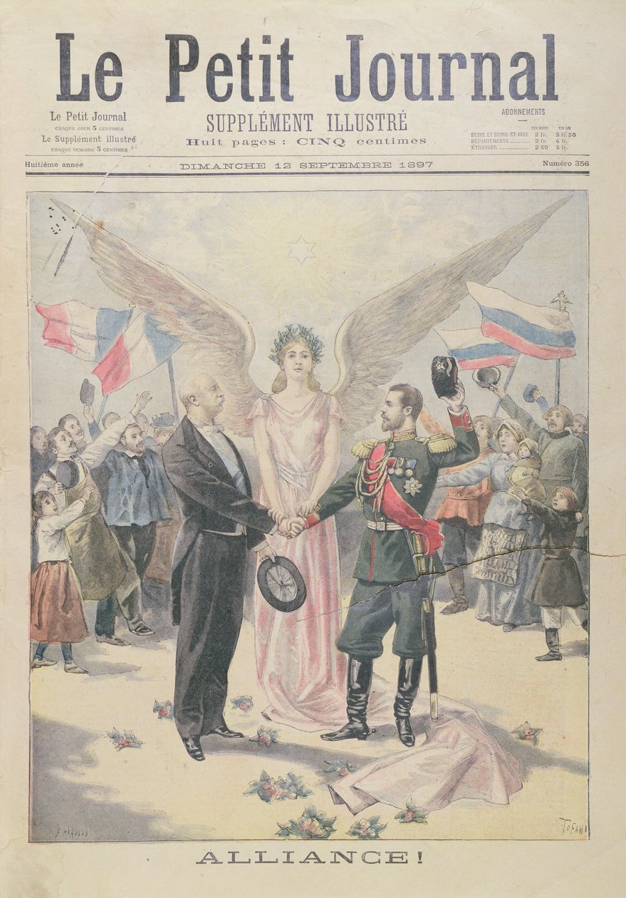 Ranskan ja Venäjän liitto, Le Petit Journal -lehden etukansi, 12. syyskuuta 1897. tekijältä Oswaldo Tofani
