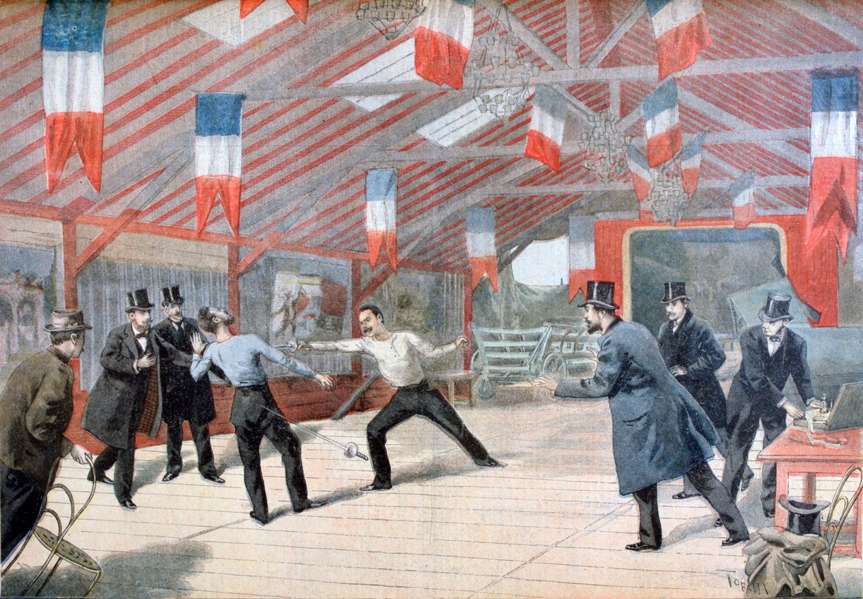 Traaginen kaksintaistelu: Monsieur Harry Alisin kuolema, 1895 tekijältä Oswaldo Tofani