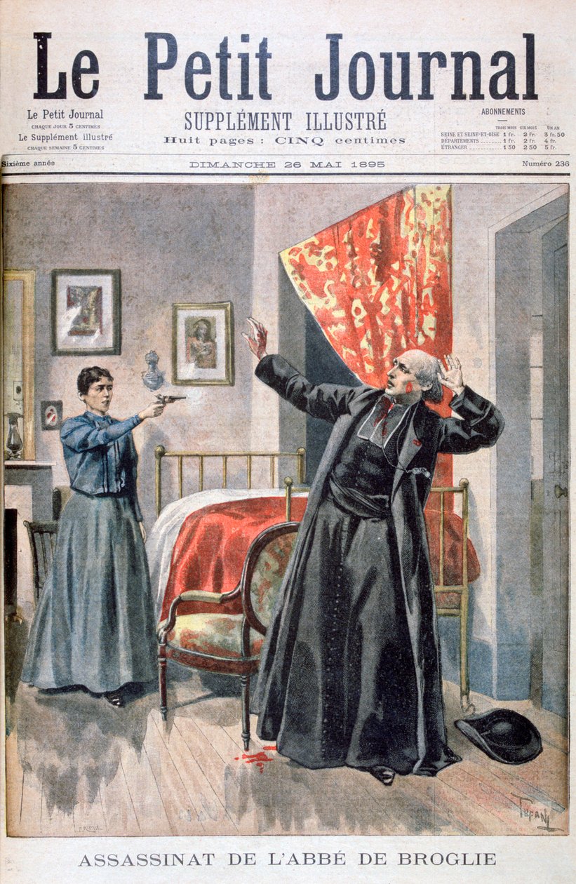 Abbé de Broglien salamurha, 1895. tekijältä Oswaldo Tofani