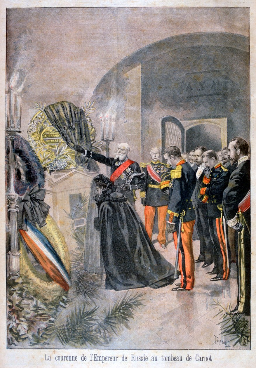 Venäjän keisari Cornotin haudalla, 1896 tekijältä Oswaldo Tofani