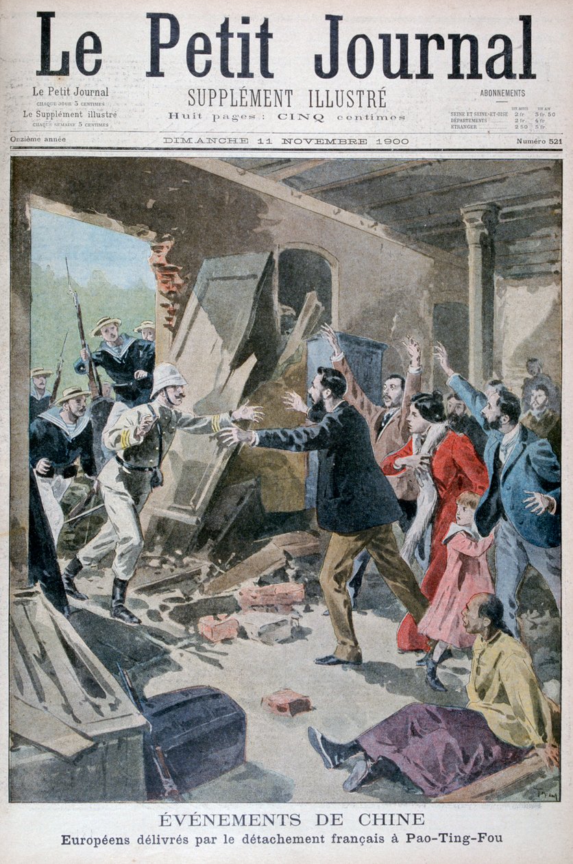 Eurooppalaiset pelastivat ranskalaisten merijalkaväen, Pao Ting Fou, Kiina, 1900 tekijältä Oswaldo Tofani