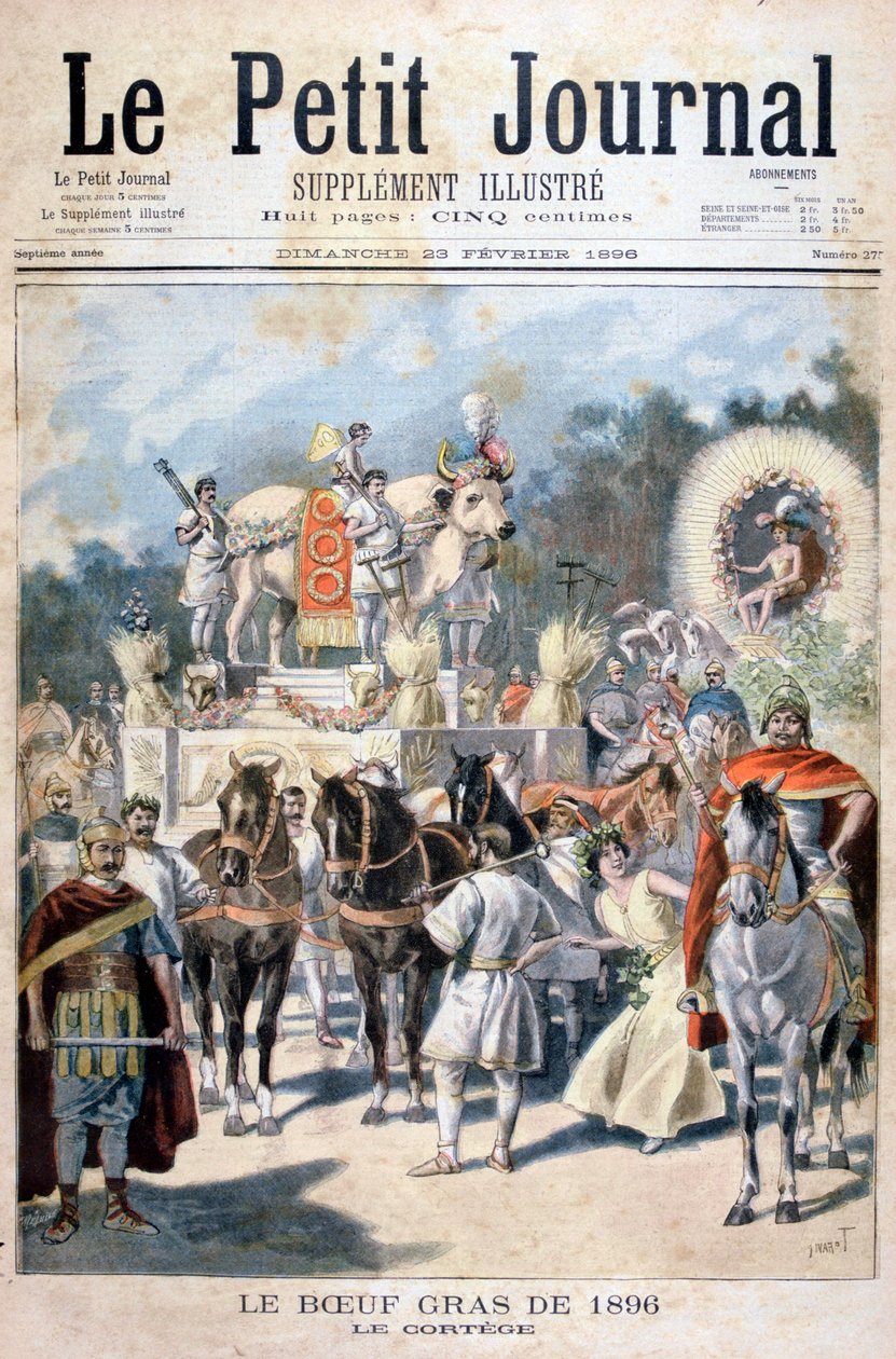 Lihotun härän juhlat Pariisissa 1896 tekijältä Oswaldo Tofani
