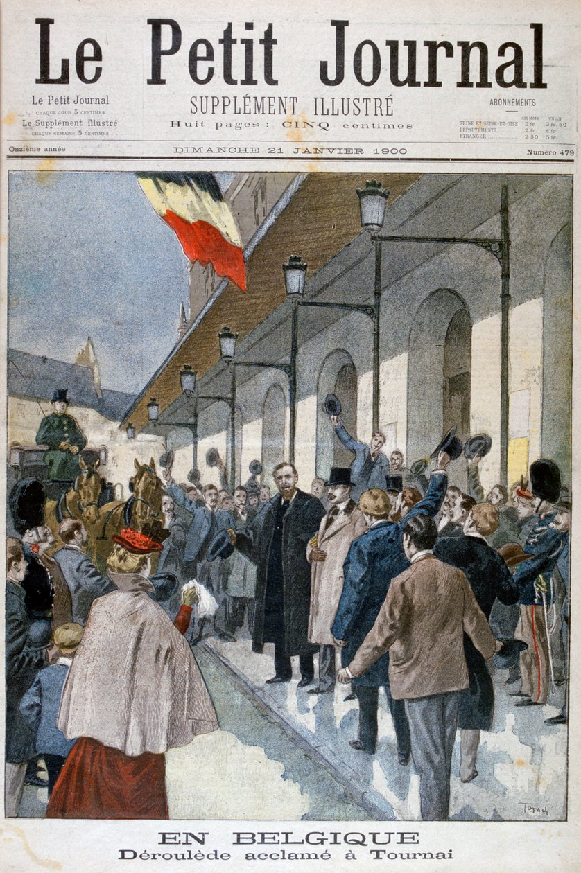 Paul Déroulède saapuu maanpakoon Tournaisiin, Belgiaan, 1900. tekijältä Oswaldo Tofani