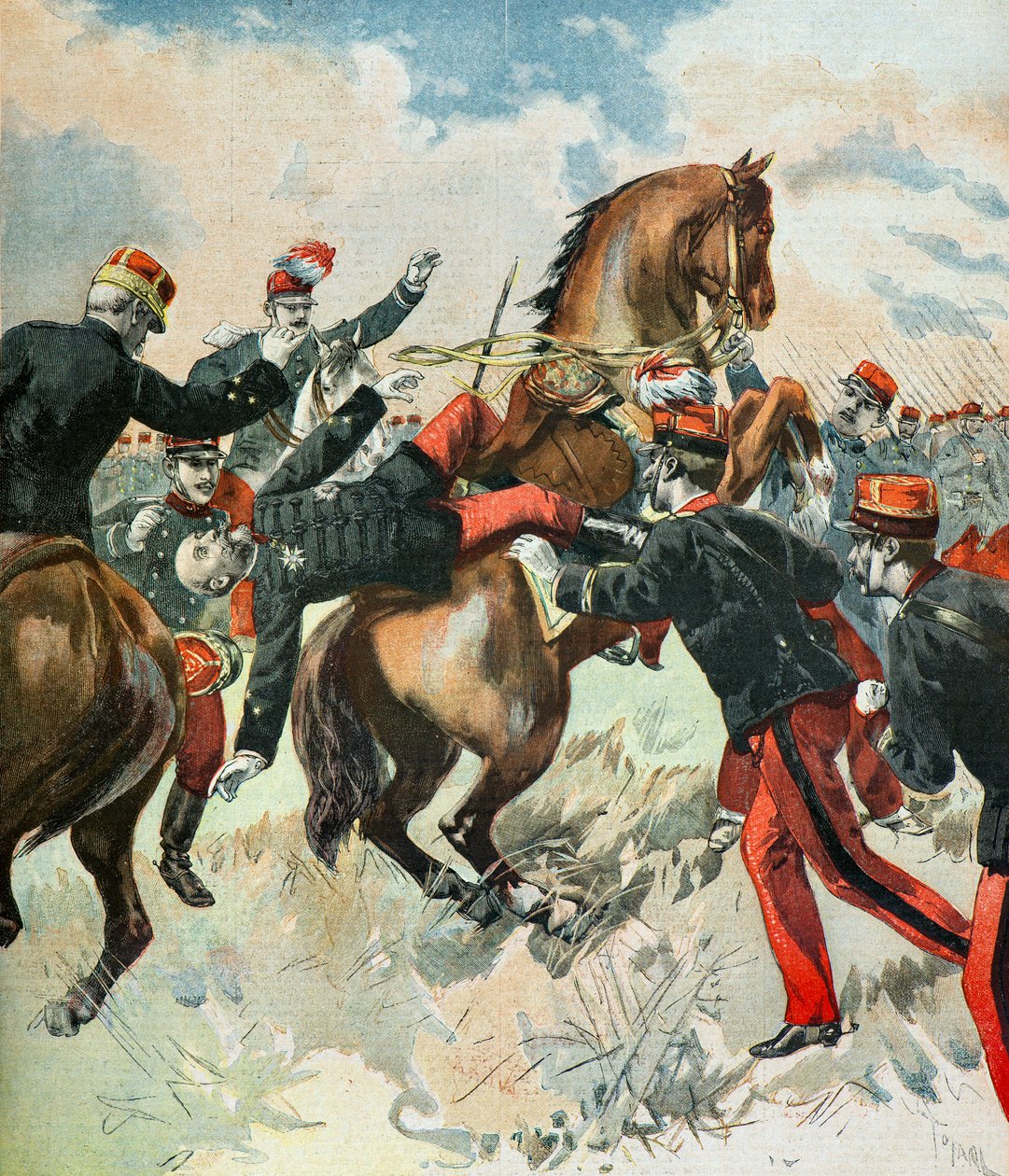Kenraali Theophile Ferronin kuolema tekijältä Oswaldo Tofani