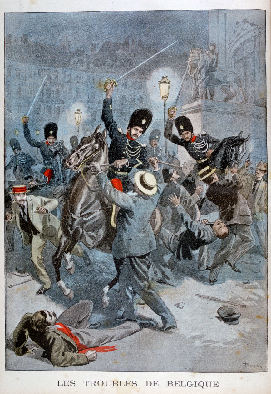 Ongelmia Belgiassa, 1899 tekijältä Oswaldo Tofani