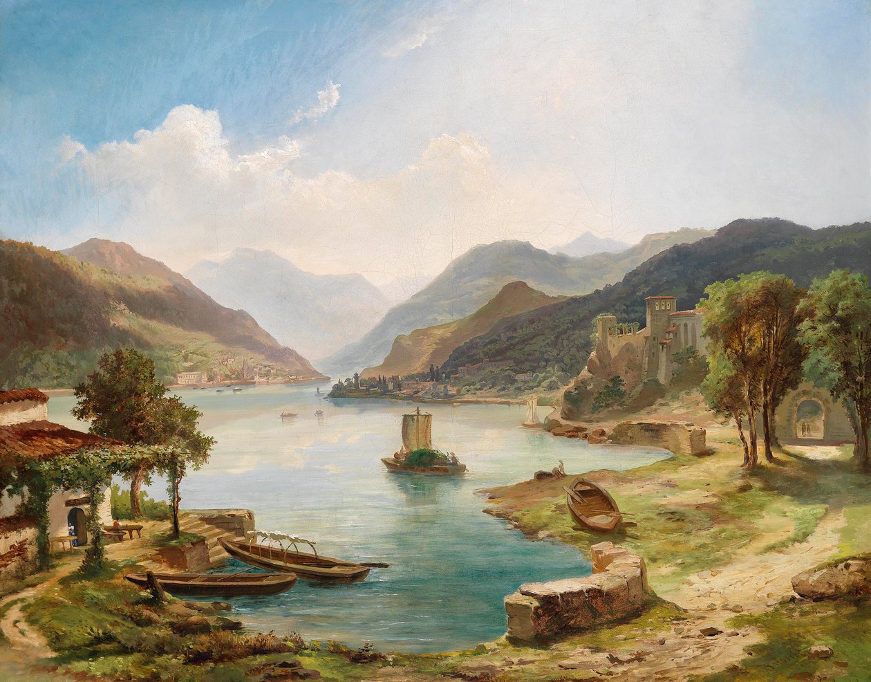 Pohjois-Italian järvimaisema tekijältä Othmar Brioschi
