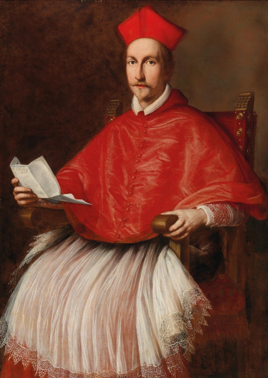 Kardinaali Francesco Barberinin muotokuva 1597-1679, noin 1624. tekijältä Ottavio Maria Leoni