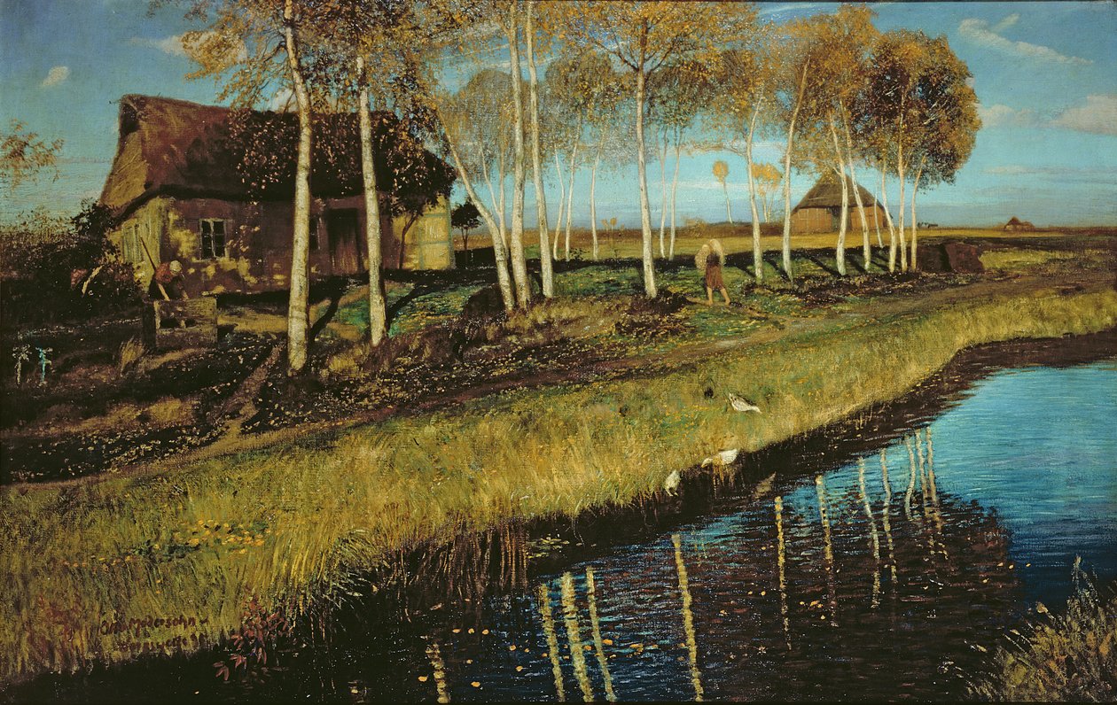 Syksyinen aamu kanavalla tekijältä Otto Modersohn