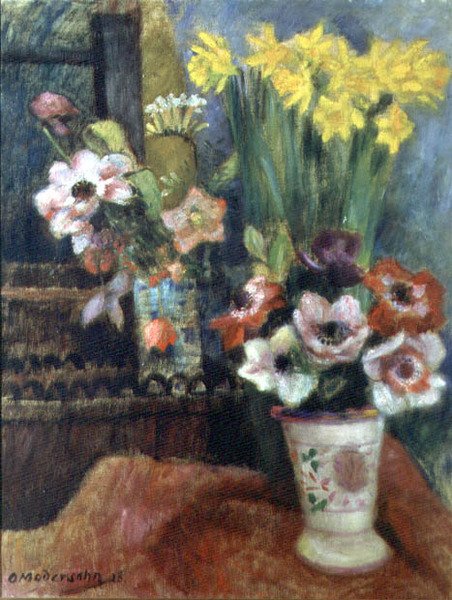 Kukkien asetelma, 1928 tekijältä Otto Modersohn