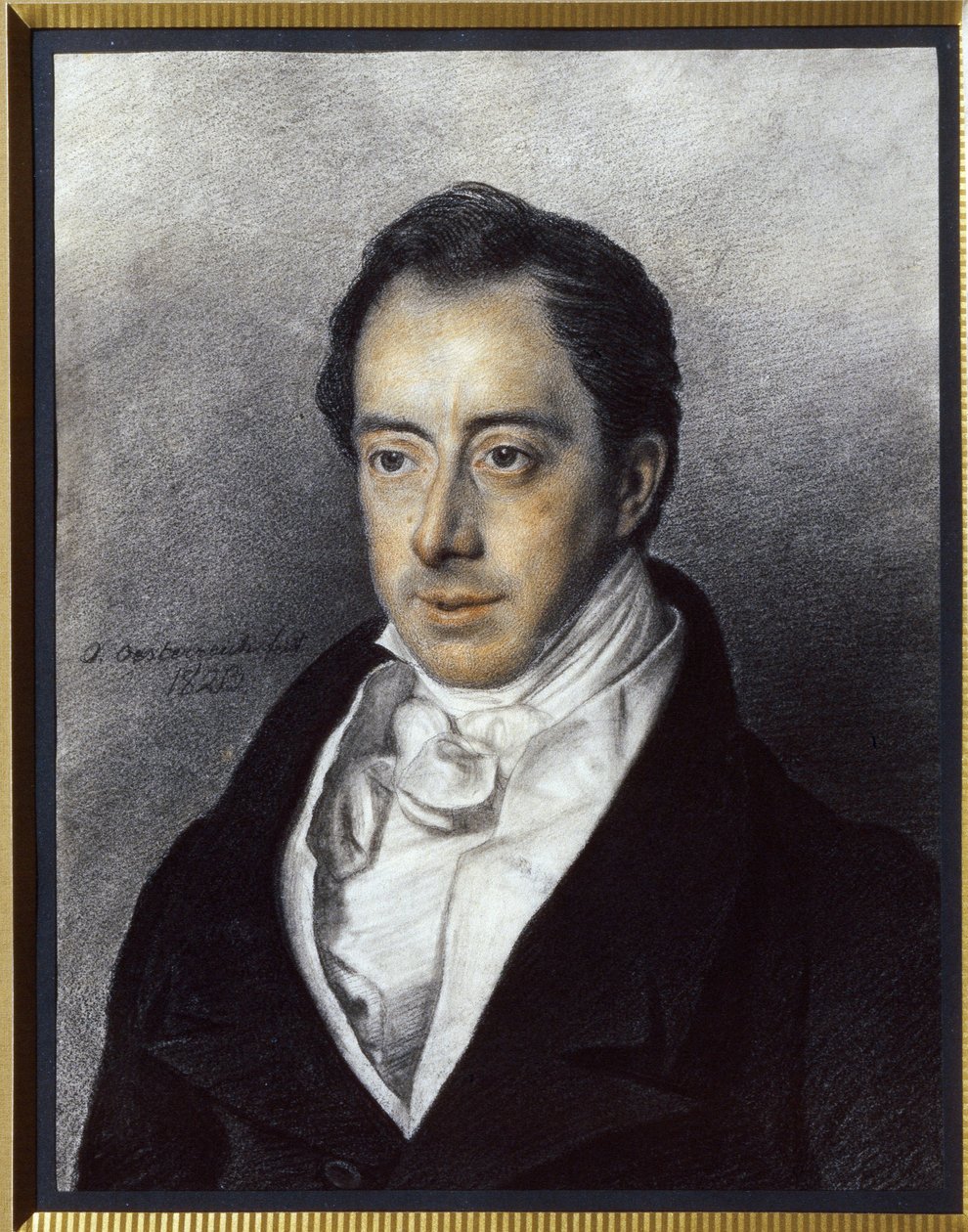 Nicolas Ivanovich Tourgueniev (1789-1871) muotokuva. (N.I. Turgenevin muotokuva). Oeuvre de Otto (Yermolay) Oesterreich (1790-1871), pastelli pahville tekijältä Otto  Oesterreich