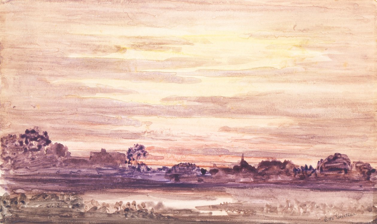 Auringonlasku myrskyn jälkeen tekijältä Otto Gaertner