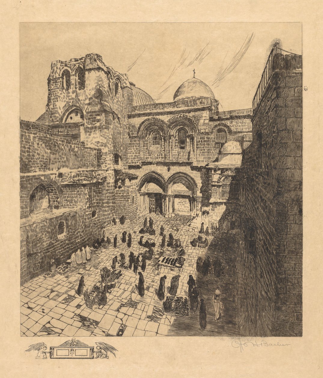 Pyhän haudan kirkko, Jerusalem. tekijältä Otto H. Bacher
