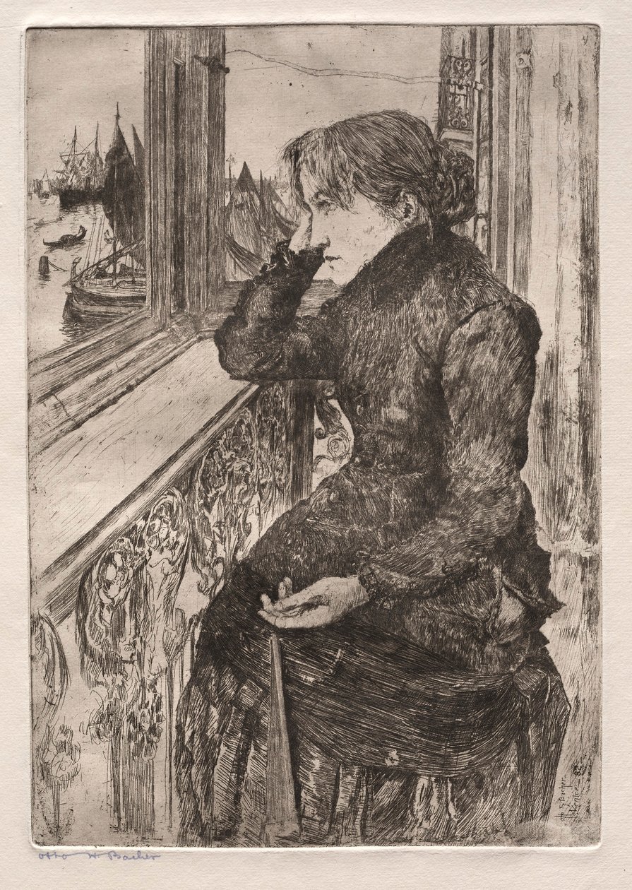 Venetsian etsaukset: Kaunis näkymä, 1882. tekijältä Otto H. Bacher