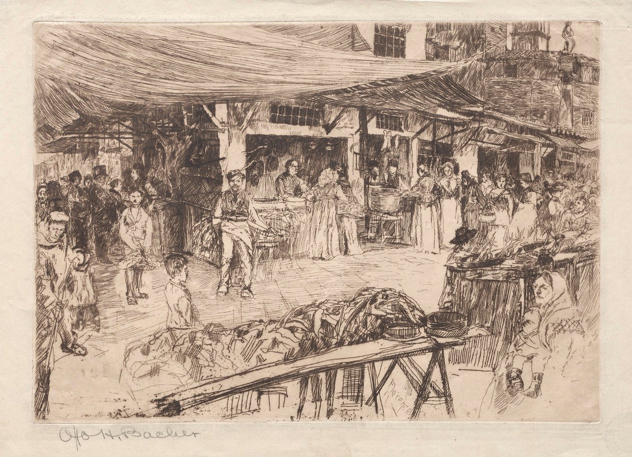 Old Market, Firenze, 1800-1900. tekijältä Otto H. Bacher