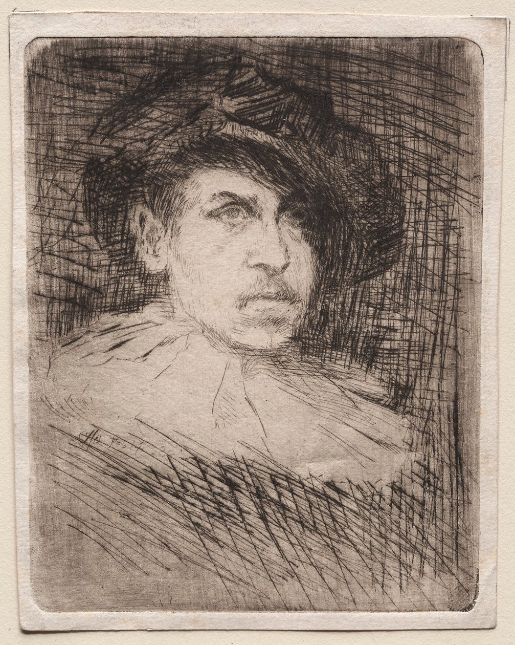 Omakuva pukeutunut, 1880. tekijältä Otto H. Bacher