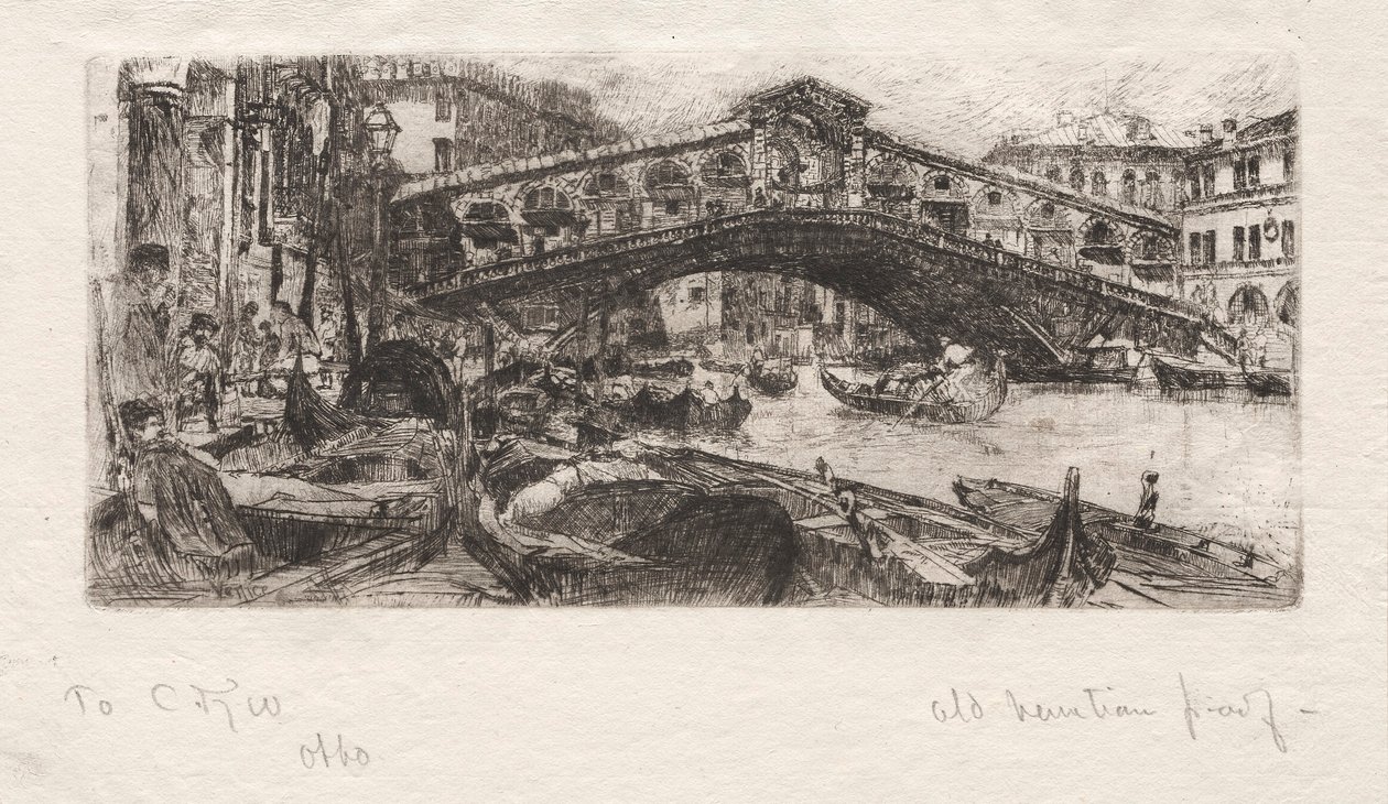 Rialto, Venetsia, 1880. tekijältä Otto H. Bacher