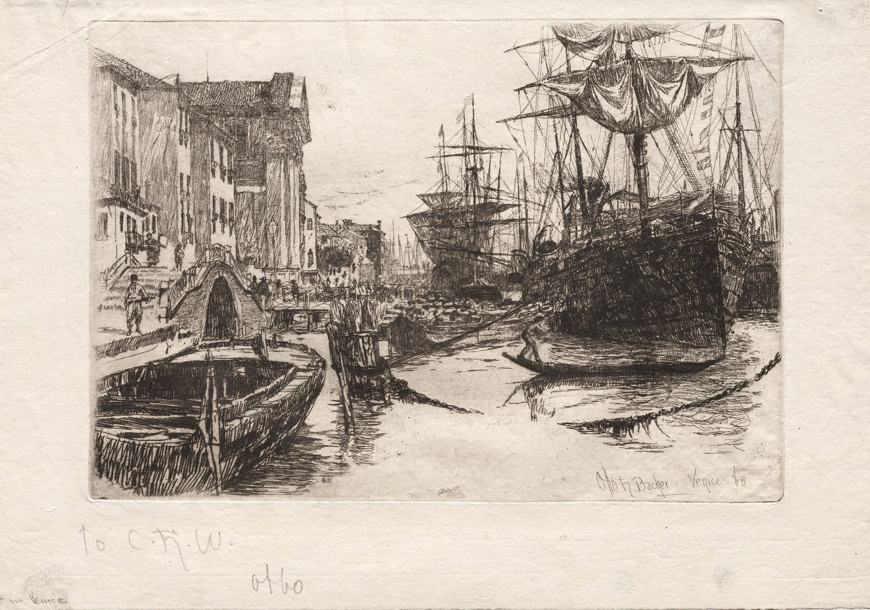 Näkymä Venetsiassa, 1880. tekijältä Otto H. Bacher