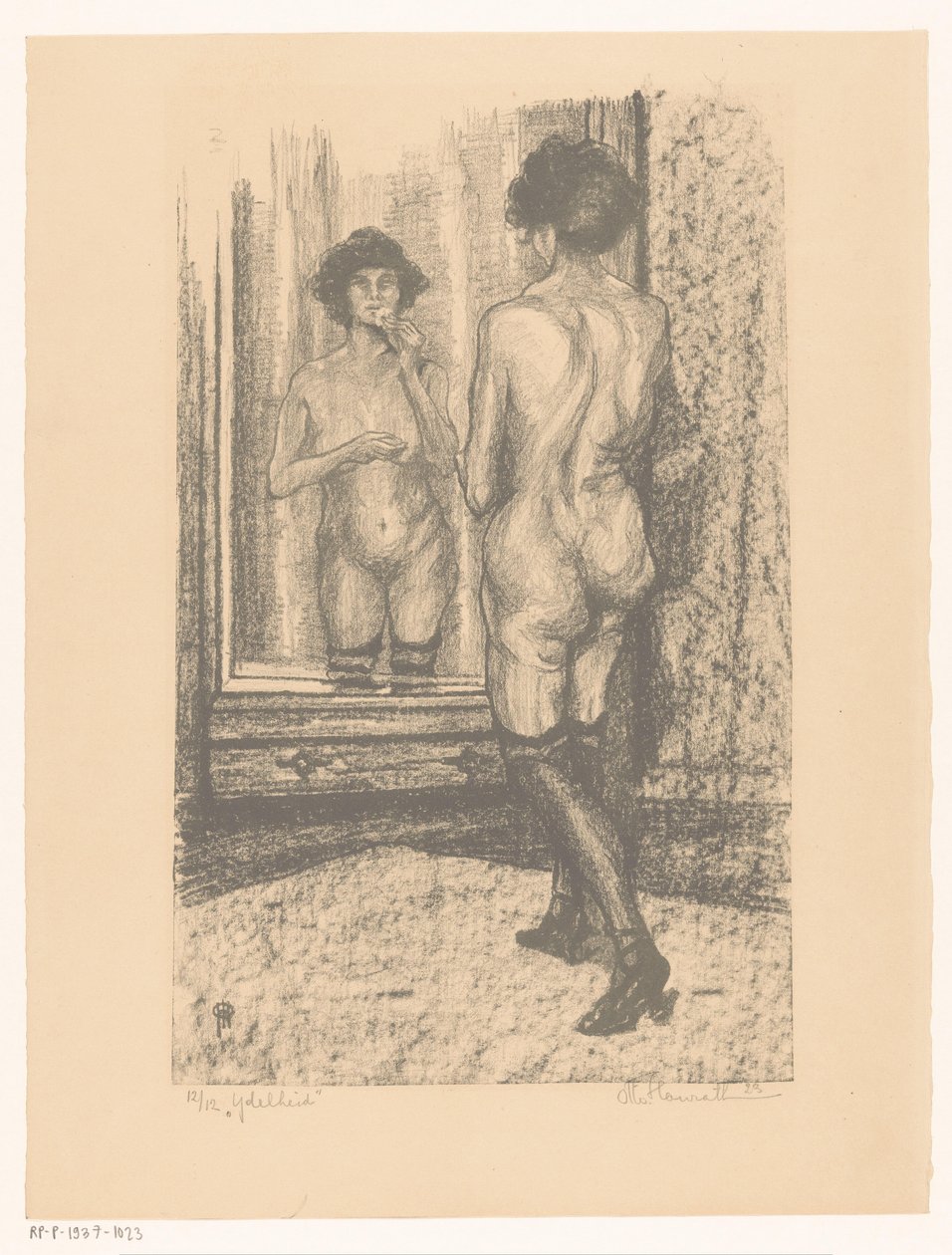 Turhamaisuus (alkuperäinen nimi esineessä) tekijältä Otto Hanrath (signed by artist)